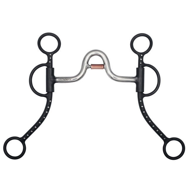 Medium Shank Bit with Low Port Copper Roller - Henderson's Western Store