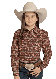 Girl's Print Shirt by Panhandle - Henderson's Western Store