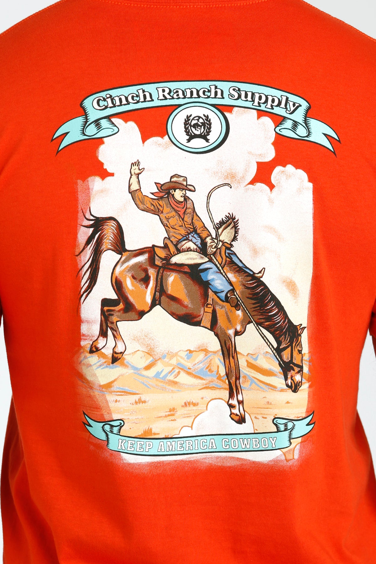 Cinch Keep America Cowboy Tee ~ Red - Henderson's Western Store