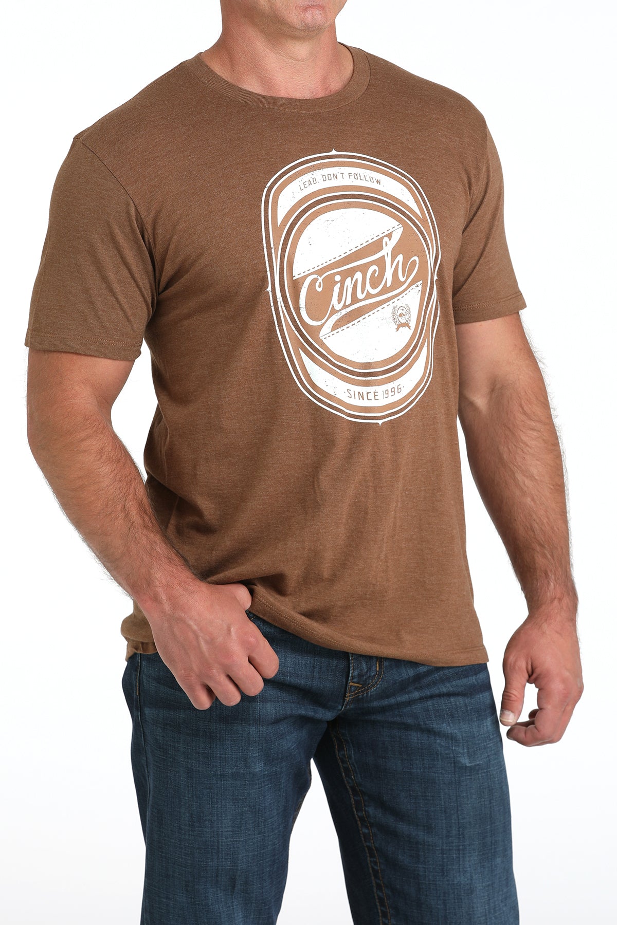 Men's Cinch Classic Tee ~ Brown - Henderson's Western Store