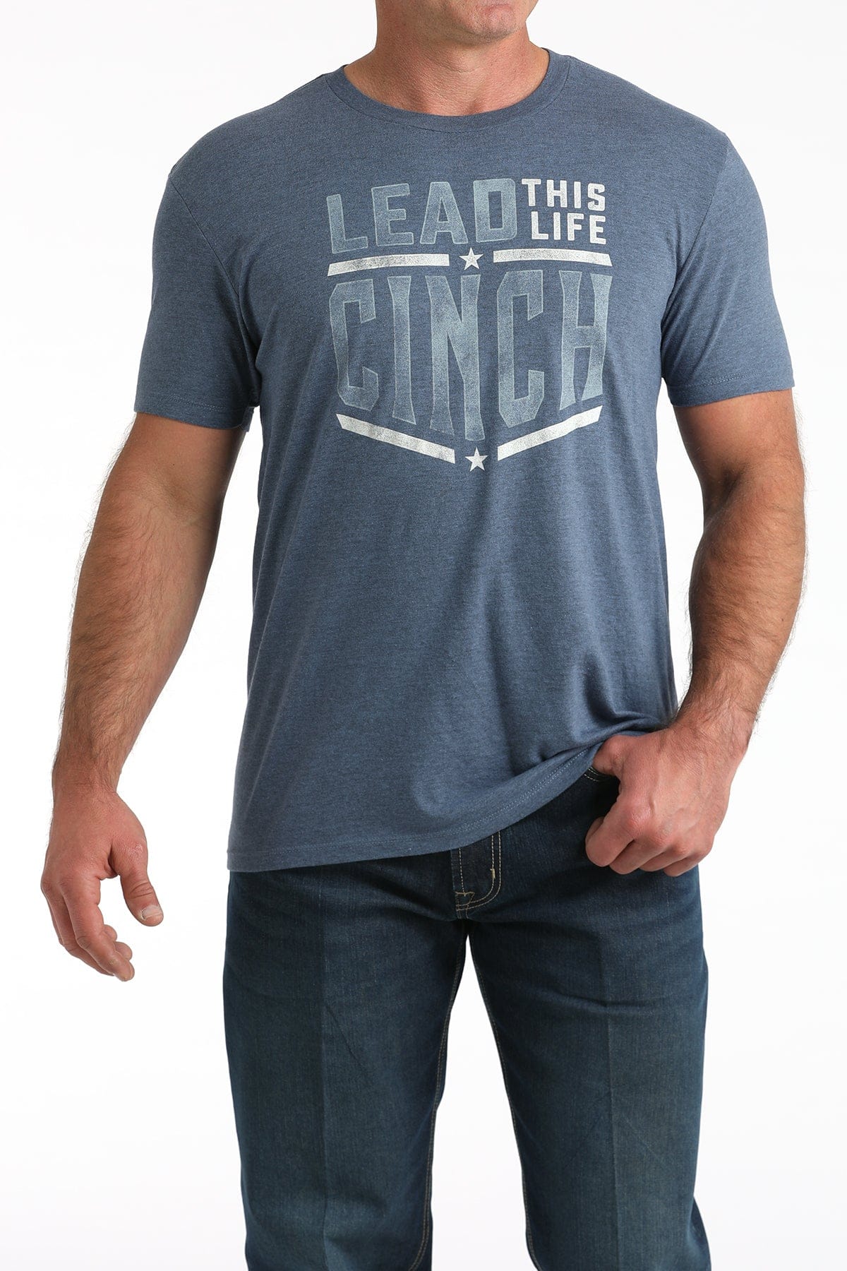 Men's Cinch Classic Tee ~ Blue - Henderson's Western Store