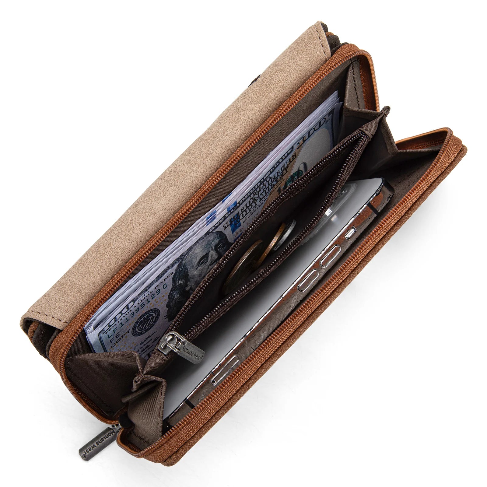 MW Embroidered Cactus Wallet ~ Green - Henderson's Western Store