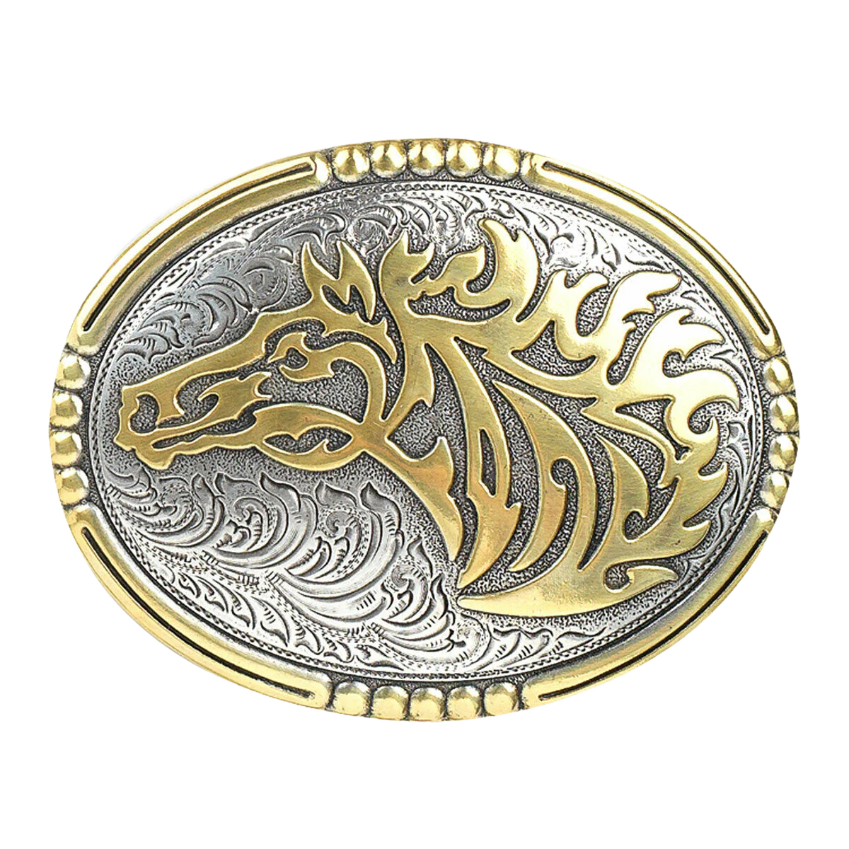 Gold Horse Head Belt Buckle - Henderson's Western Store