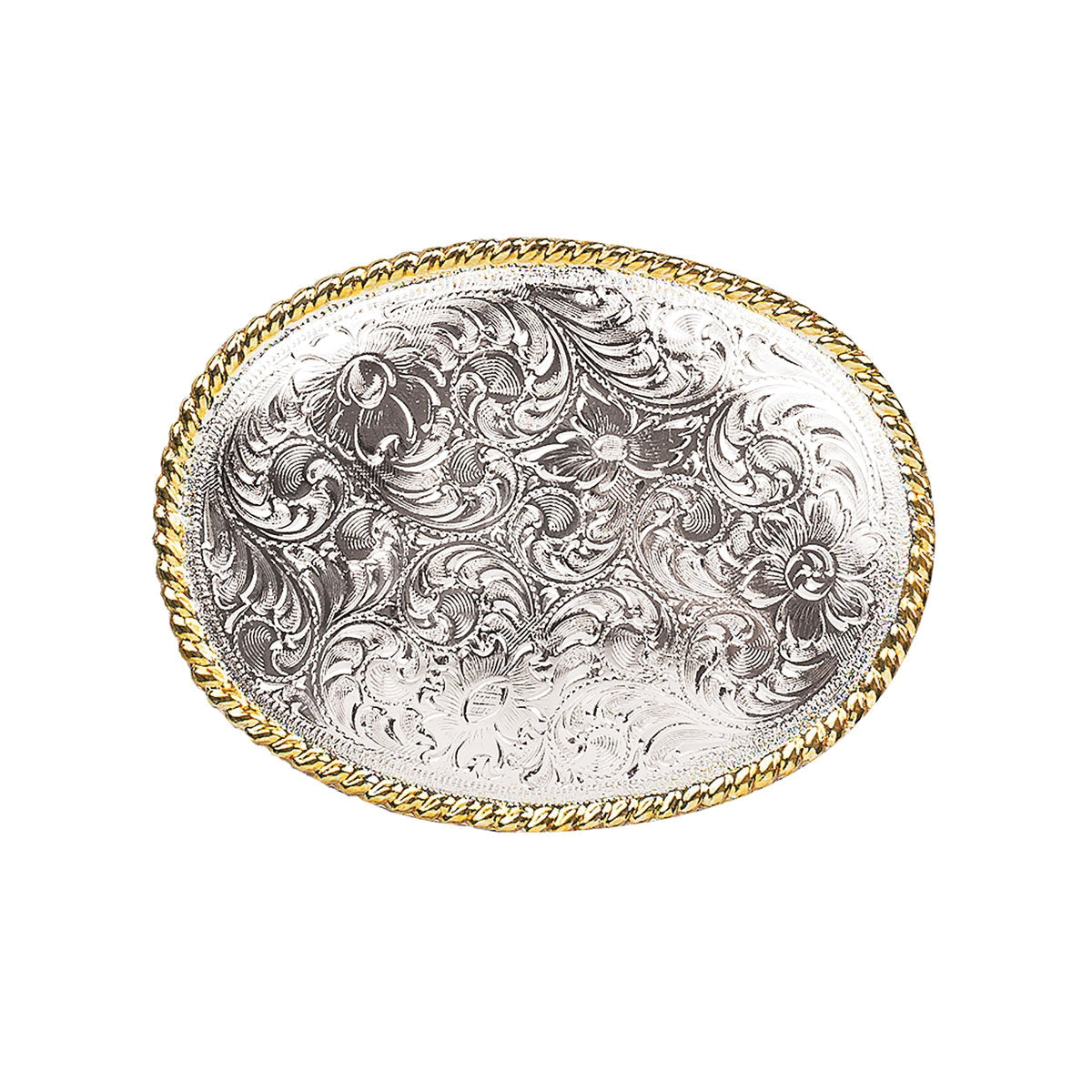 Floral Scroll Engraved Belt Buckle - Henderson's Western Store