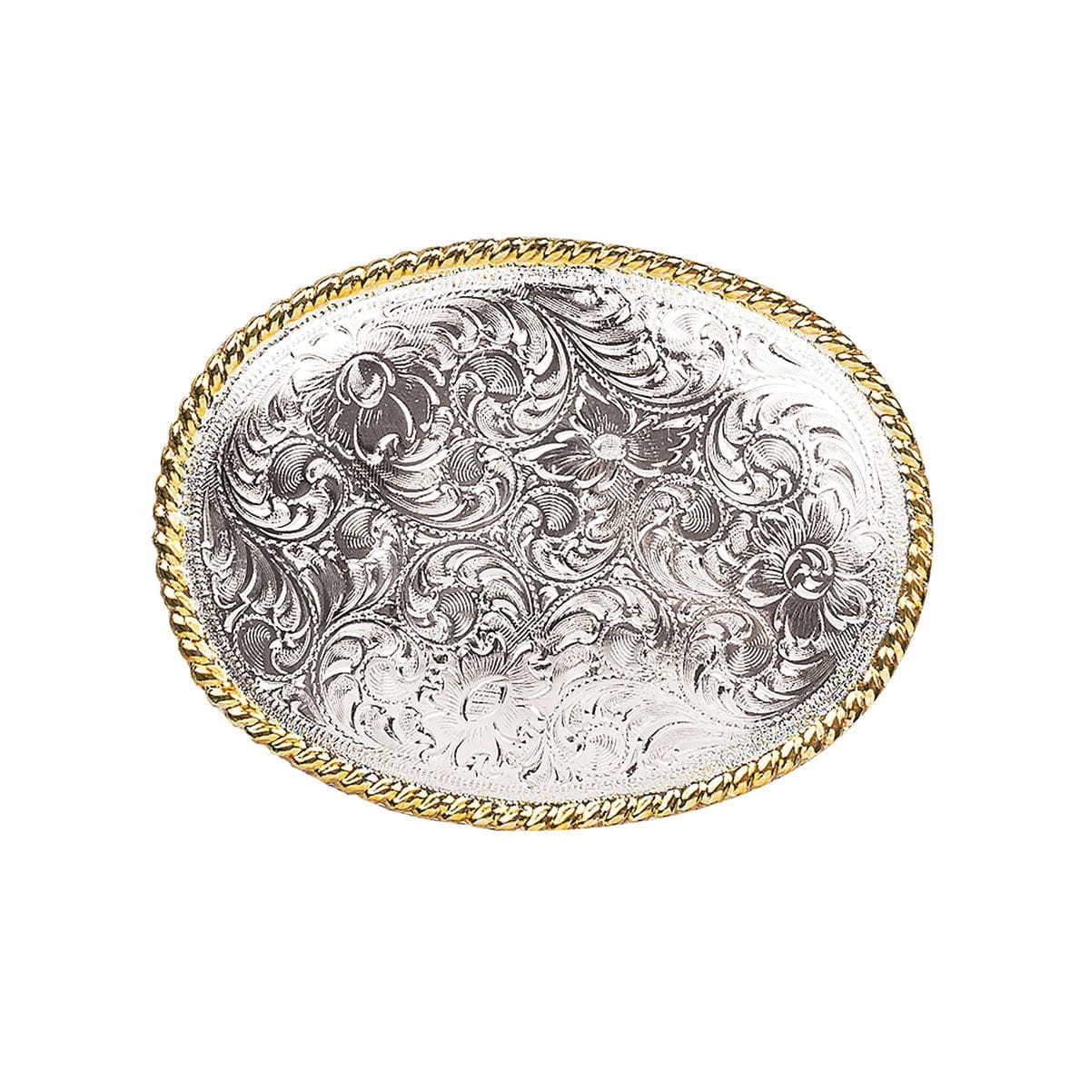 Floral Scroll Engraved Belt Buckle - Henderson's Western Store