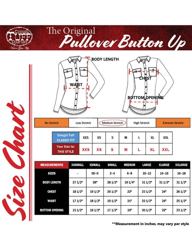 Pullover Button Up by Cowgirl Tuff ~ Red Shimmer - Henderson's Western Store