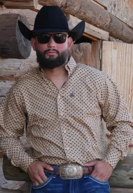 CueroLine Classic Western Shirt ~ Khaki - Henderson's Western Store