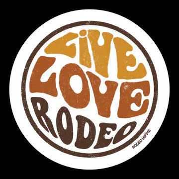 Rodeo Hippie Sticker ~ Live Love Rodeo - Henderson's Western Store