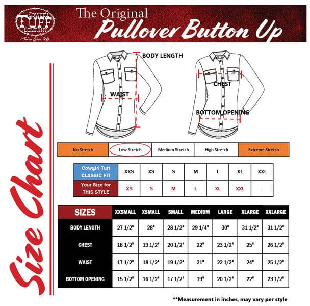Pullover Button Up by Cowgirl Tuff ~ Denim W/Rows Crystal Embellishing - Henderson's Western Store