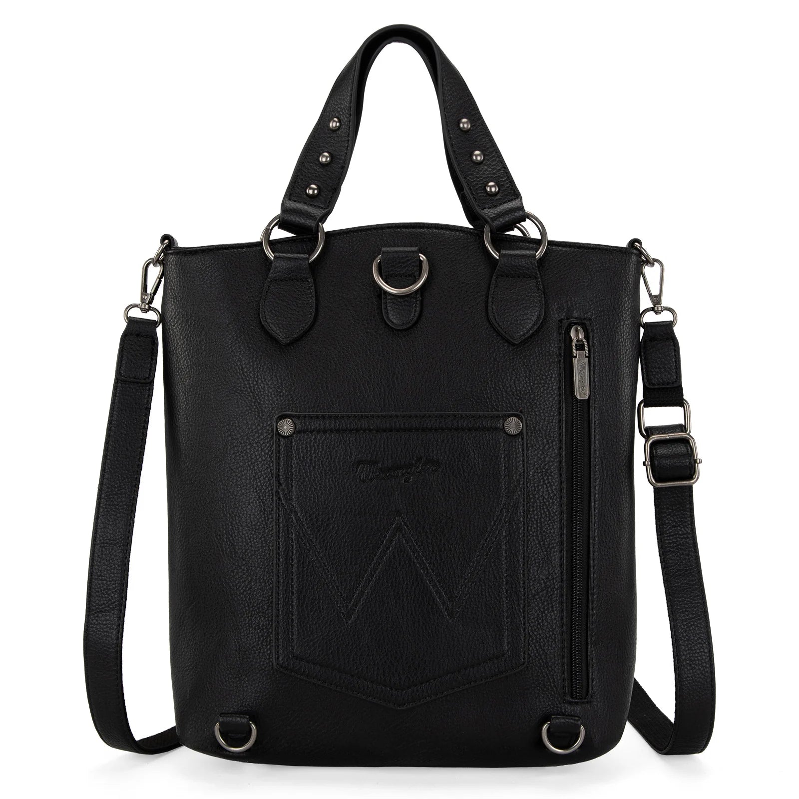 Wrangler Tote Convertible Backpack/Crossbody Bag ~ Black - Henderson's Western Store
