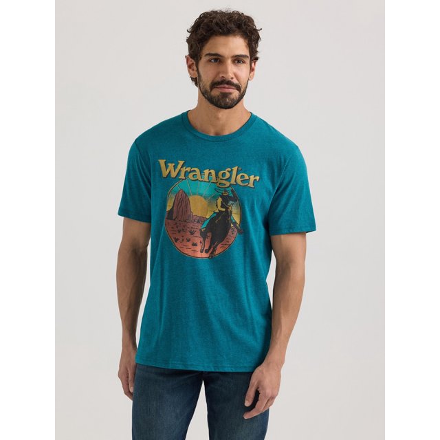 Men's Wrangler Tee ~ Cyan Pepper - Henderson's Western Store