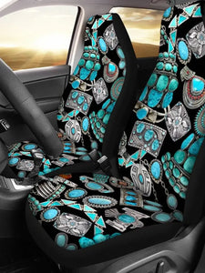Load image into Gallery viewer, Universal Car Seat  Covers ~ Turquoise Days - Henderson&#39;s Western Store
