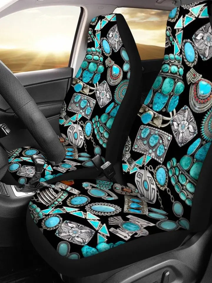 Universal Car Seat  Covers ~ Turquoise Days - Henderson's Western Store