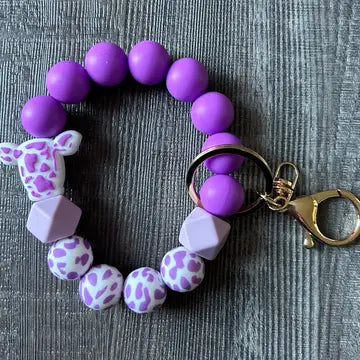 Cow Pattern Silicone Keychain - Henderson's Western Store