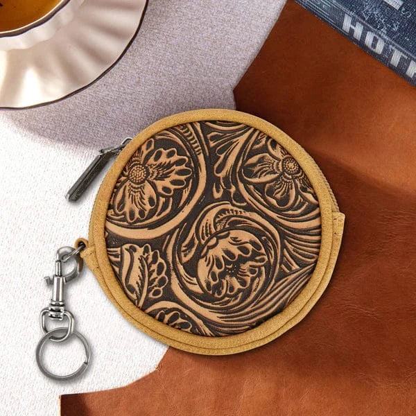 Wrangler Floral Tooled Coin Pouch - Henderson's Western Store