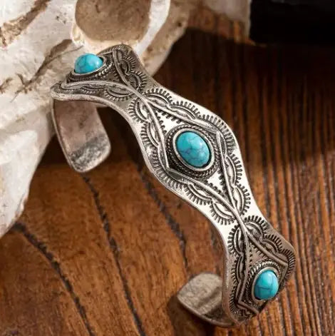 Turquoise Stone Western Cuff - Henderson's Western Store
