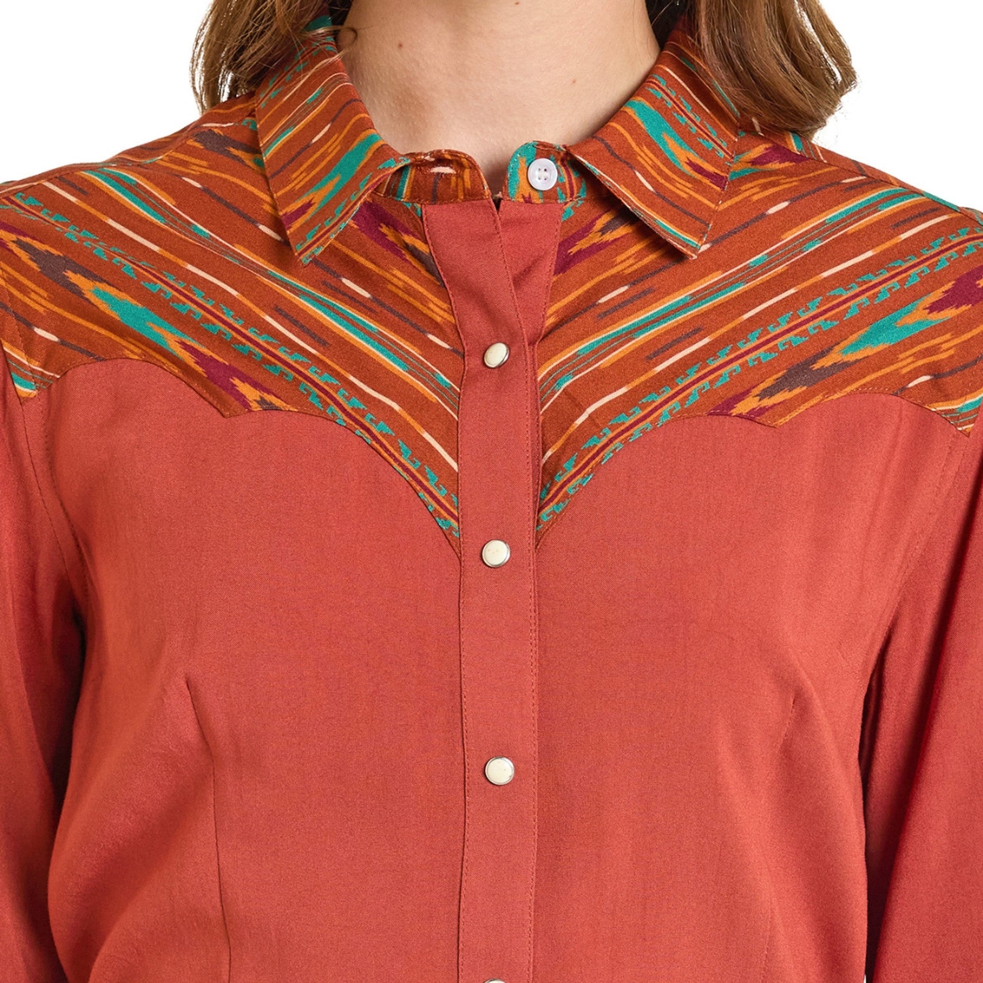 Ladies Contrast Yoke Western by Panhandle - Henderson's Western Store