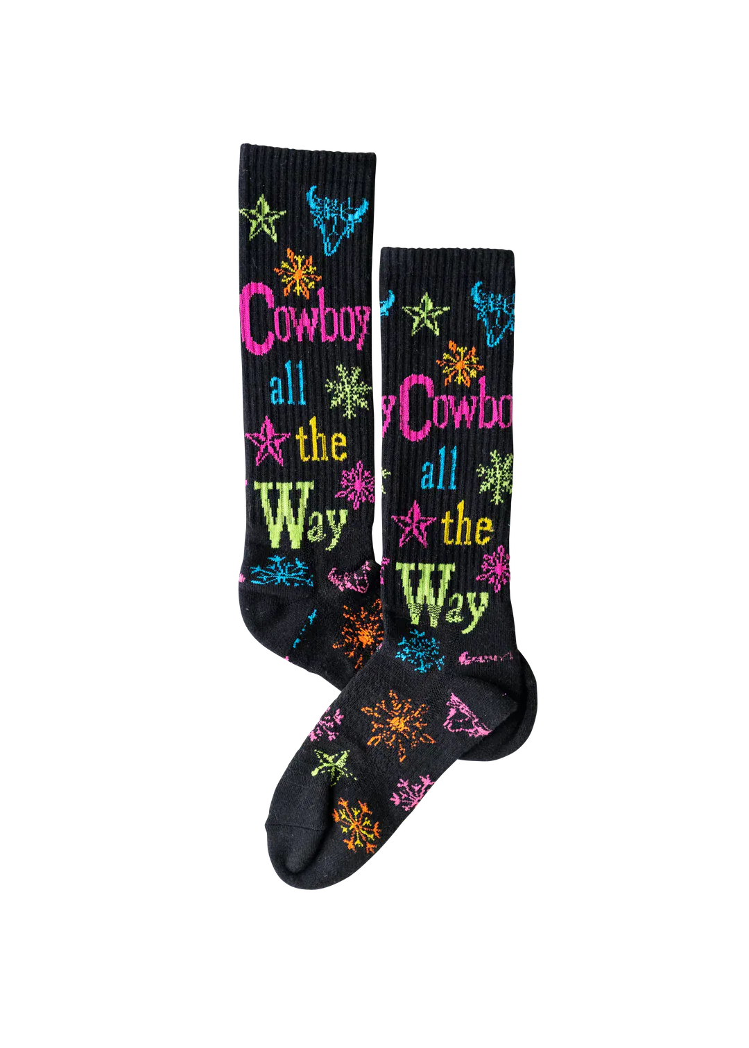 Lucky Chuck Socks ~ Cowboy All The Way - Henderson's Western Store