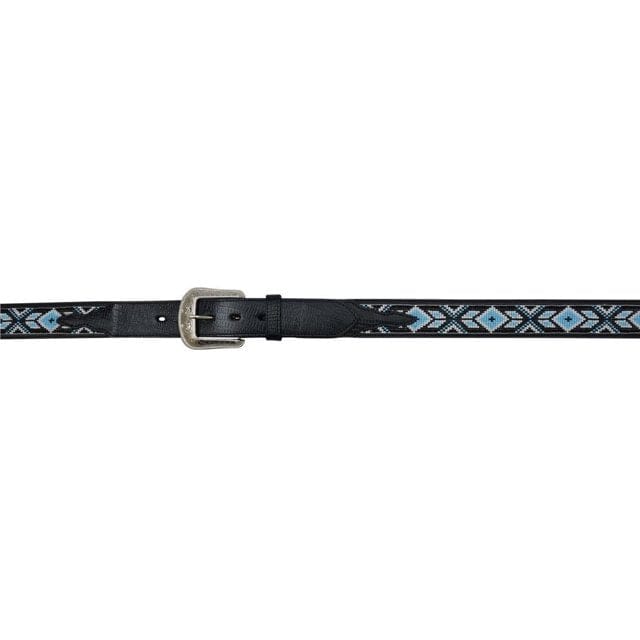 Black Southwest Beaded Inlay Belt - Henderson's Western Store