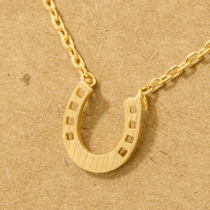 Dainty Horseshoe Pendant Necklace - Henderson's Western Store