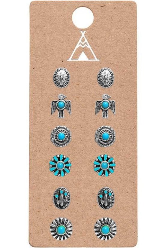 Multi- Turquoise Earring - Henderson's Western Store