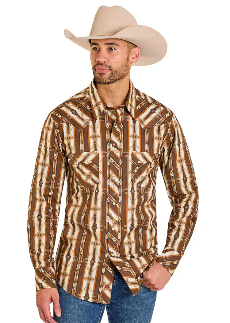 Aztec Print by Rock & Roll ~ Brown - Henderson's Western Store