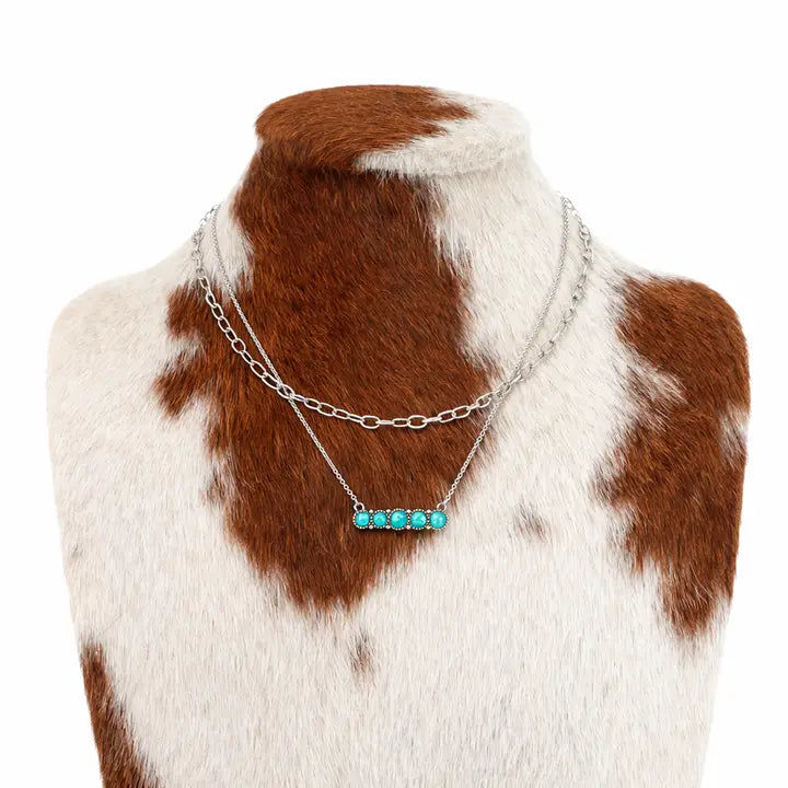 Layered Opal Stone Necklace - Henderson's Western Store