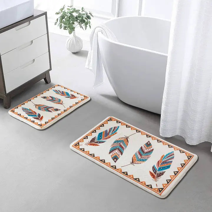 Feathers Western 2pc Mat - Henderson's Western Store
