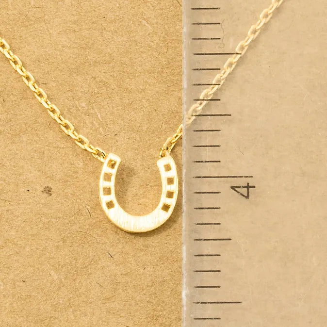 Dainty Horseshoe Pendant Necklace - Henderson's Western Store