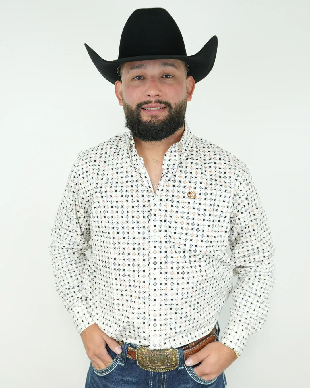CueroLine Classic Western Shirt ~ White - Henderson's Western Store