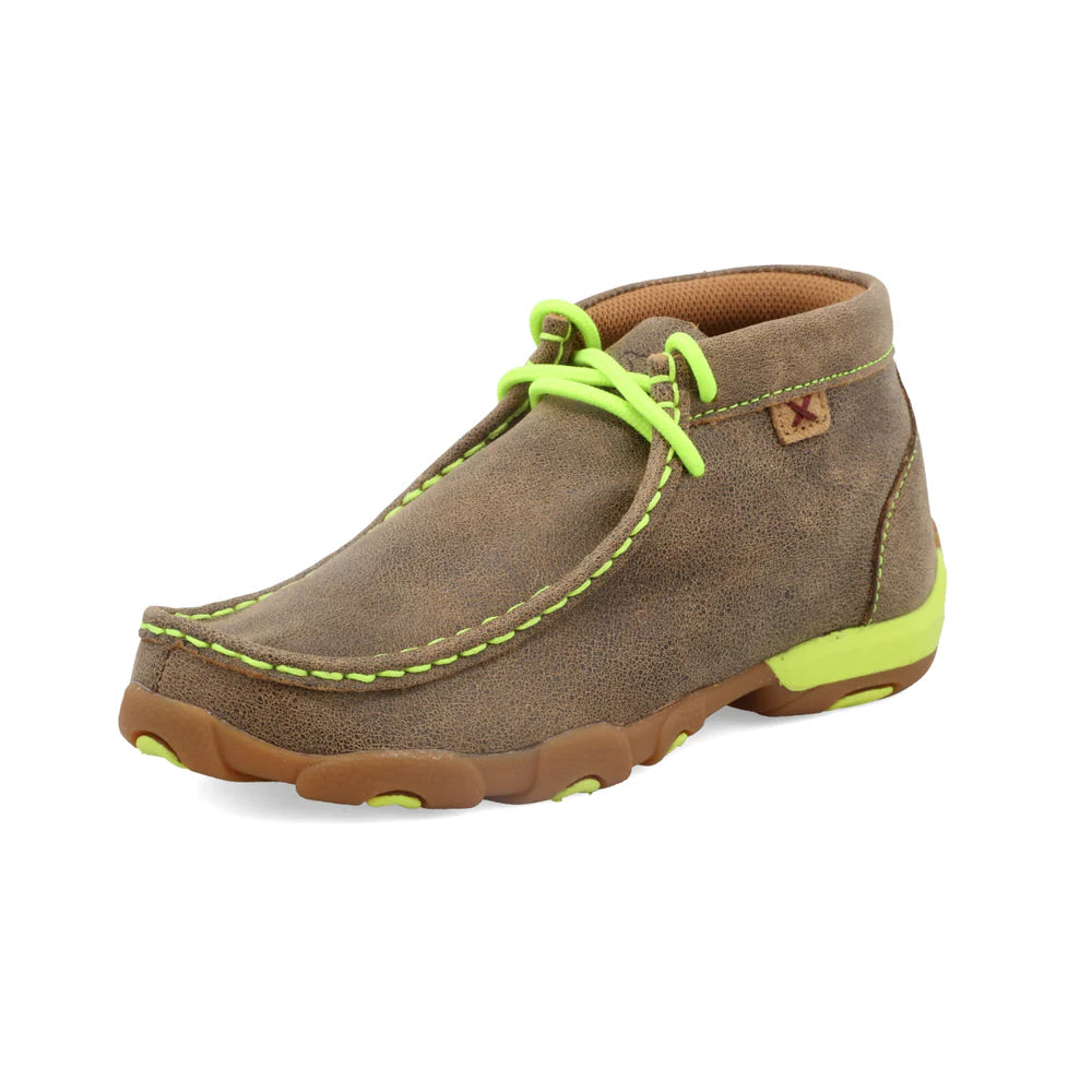 Youth Driving Moc by Twisted X ~ Neon Yellow - Henderson's Western Store