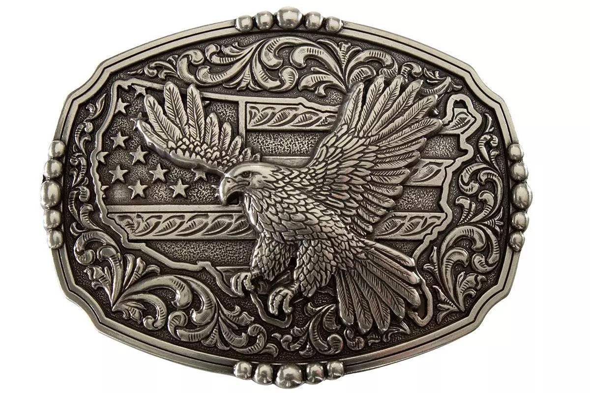 American Flag W/Eagle Belt Buckle - Henderson's Western Store
