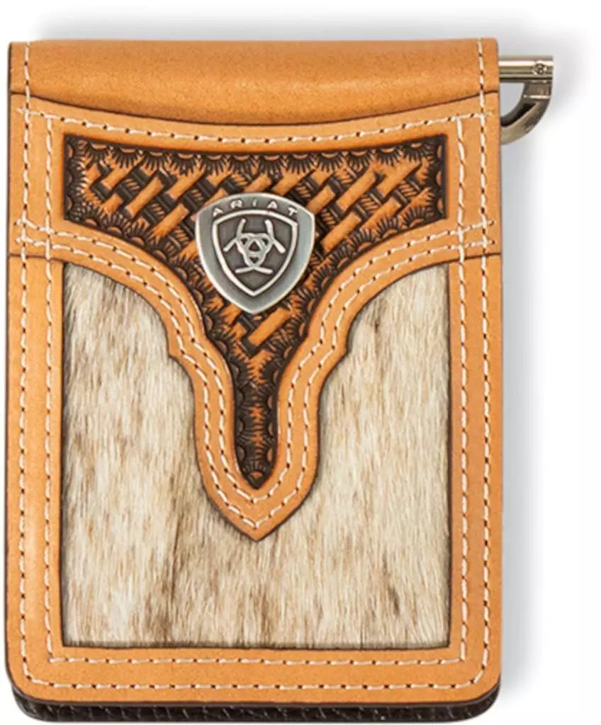 Ariat Calf Hair Wallet ~ Money Clip - Henderson's Western Store