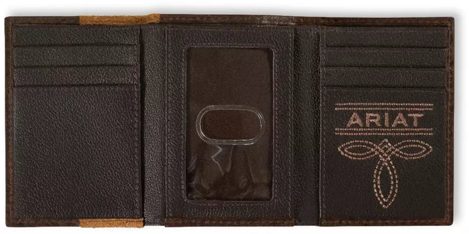 Ariat Roughout Wallet ~ Tri-Fold - Henderson's Western Store