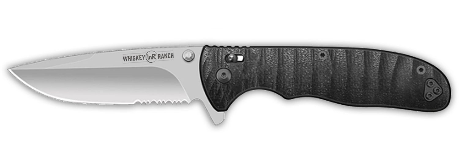 Whiskey Bent Knife ~ Catch Pin Lock ~ Raven - Henderson's Western Store