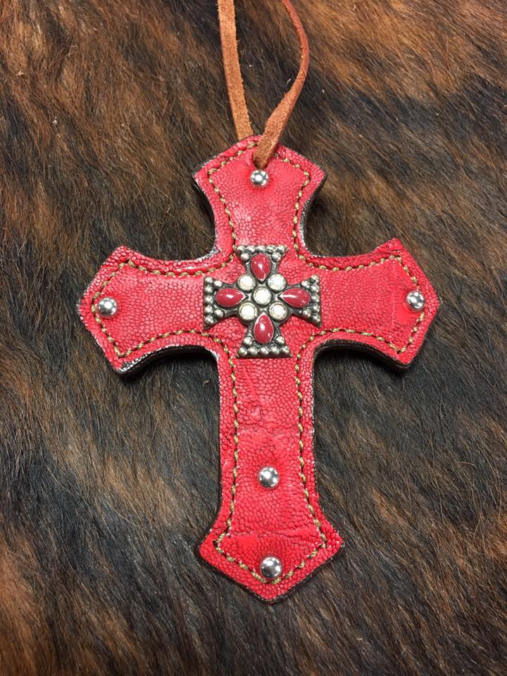 Print Saddle Cross Accessories Alamo Red Elephant