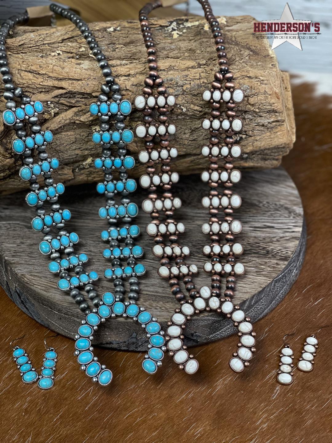 Navajo Squash Blossom Set - Henderson's Western Store