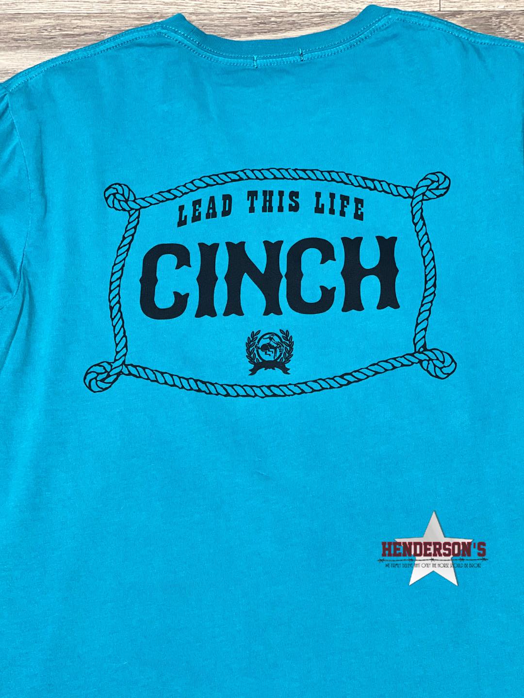 Men's Cinch Long Sleeve Tee ~ Turquoise - Henderson's Western Store