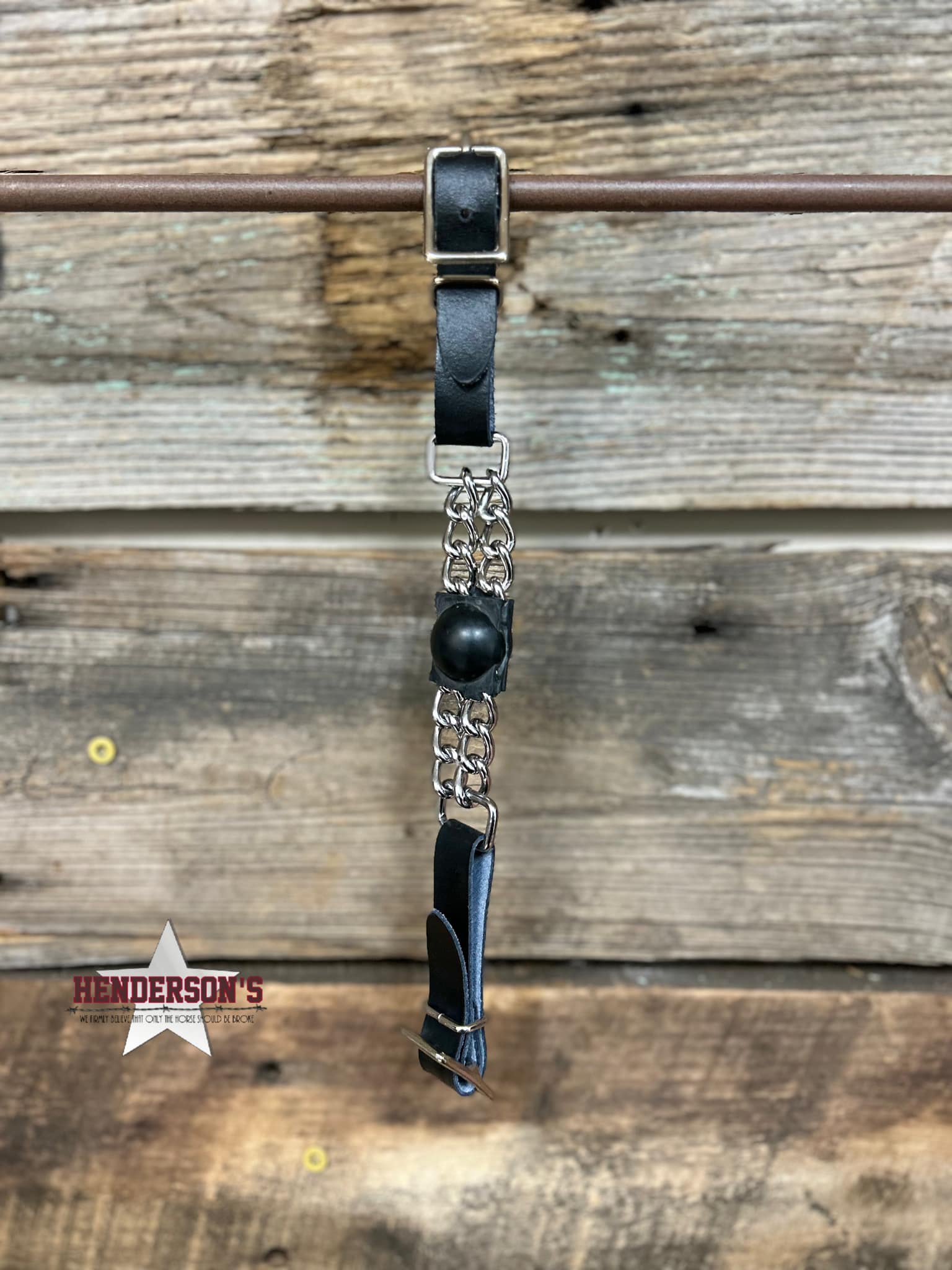 Leather & Chain Curb With Rubber - Henderson's Western Store