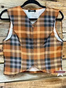 Load image into Gallery viewer, Brown Plaid Buckle Crop - Henderson&#39;s Western Store