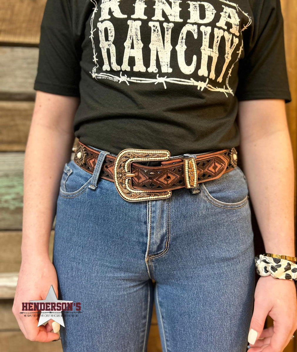 Angel Ranch Girl's Croco Western Belt