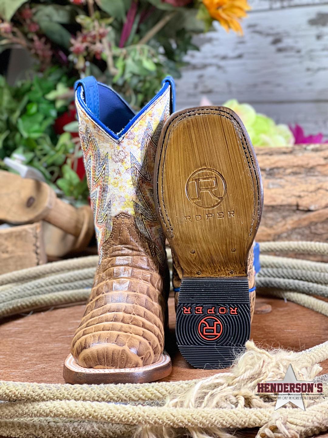 Cowboy Faux Gator Boots by Roper - Henderson's Western Store