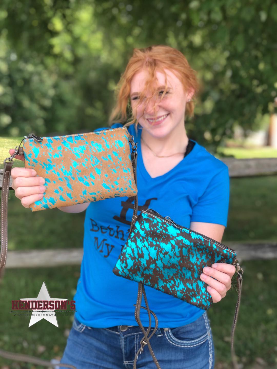 Hair-on Cowhide Clutch/Crossbody handbag Montana West