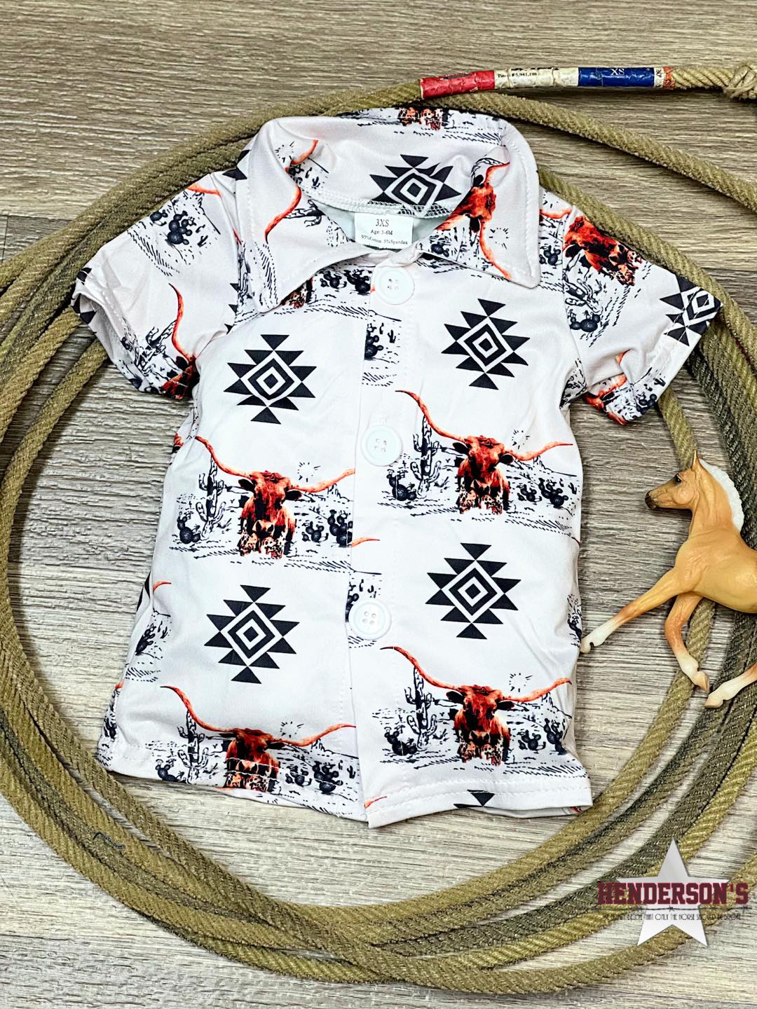 Aztec Longhorn Button Up - Henderson's Western Store