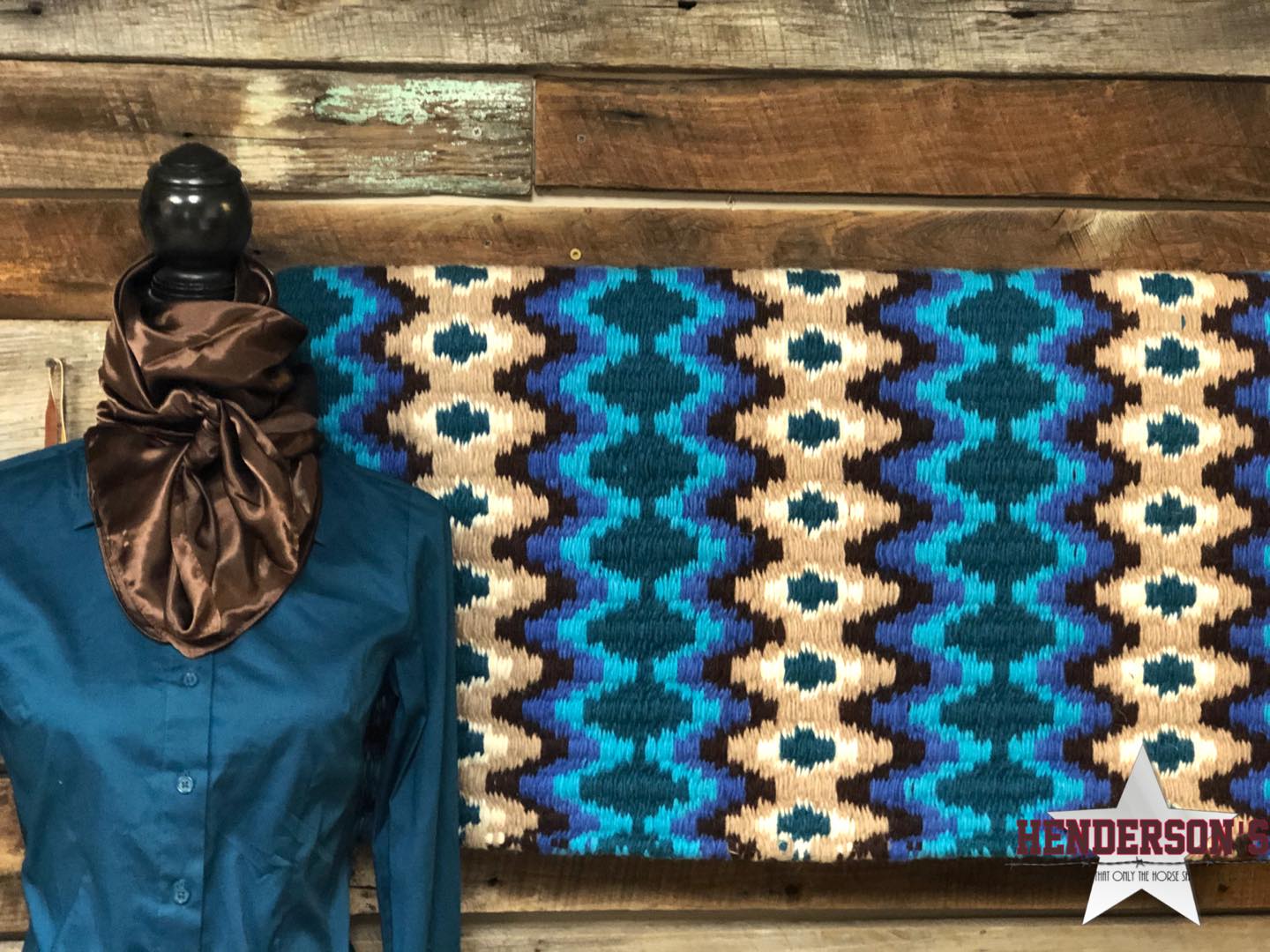Mohair Saddle Pad ~ Midnight Turquoise Saddle Pads mustang