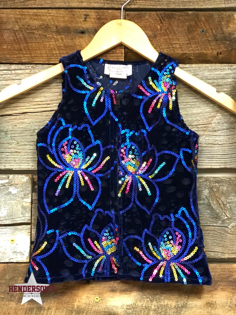 Navy Explosion "Mini"  Youth Show Vest Vest Cowgirl Junk Co.   