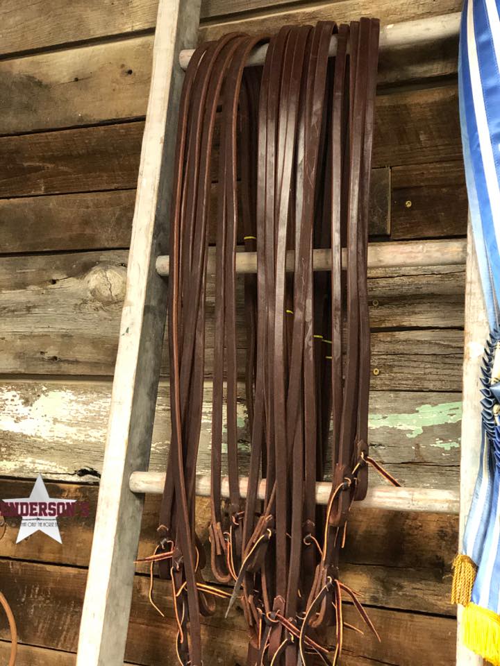 Oiled Harness Reins ~ 1/2" Reins Paul Taylor Saddle Co   