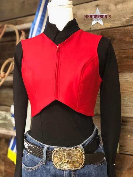 DIY Ultimate Bolero ~ Black Red & Royal Vest Cowgirl Junk Co. Red X-Small