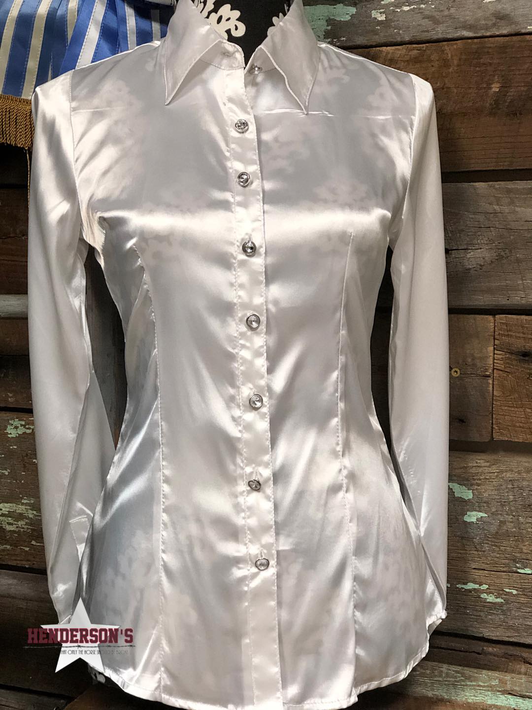 Silk Winning Show Shirt ~ White Show Shirt Henderson's Western Store