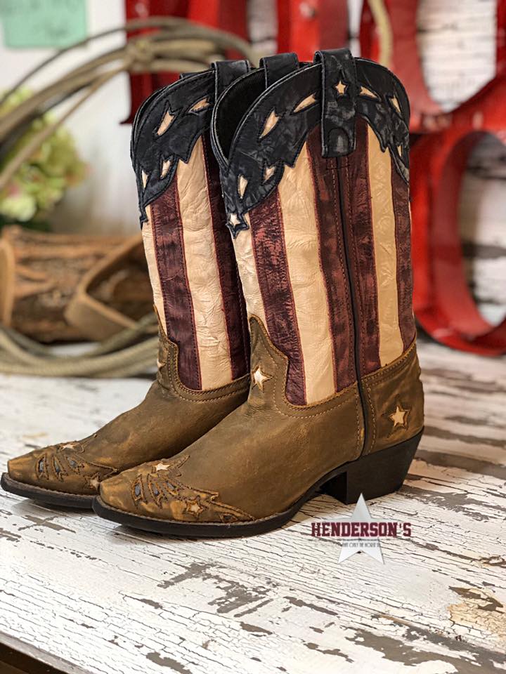 Ladies Laredo Tan Stars And Stripes Women's Boots Laredo